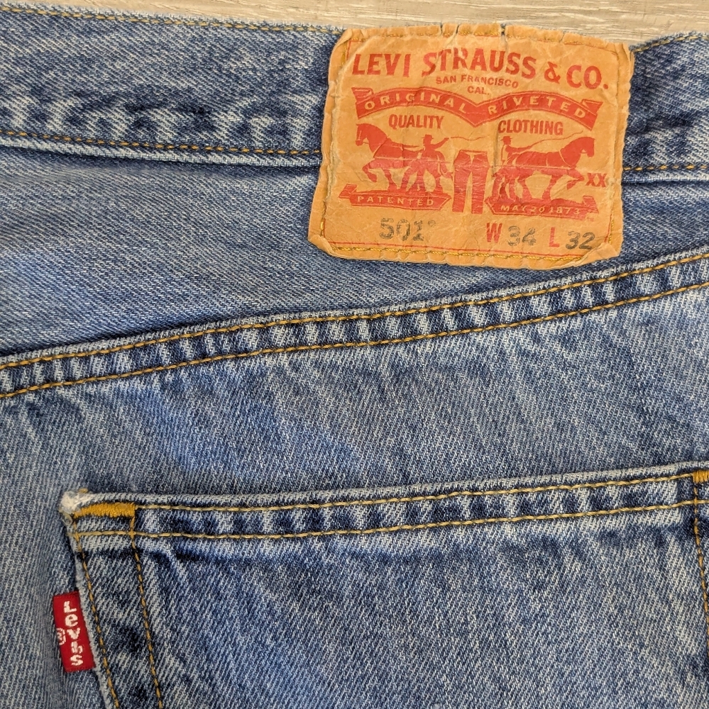 Levi's 501 Straight Blue Jeans